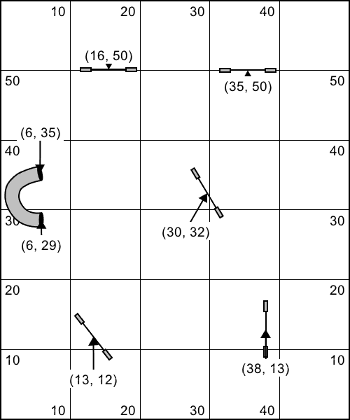 Couse Setup Diagram for a 50 x 60 space