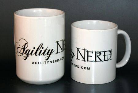 Script/block font mug